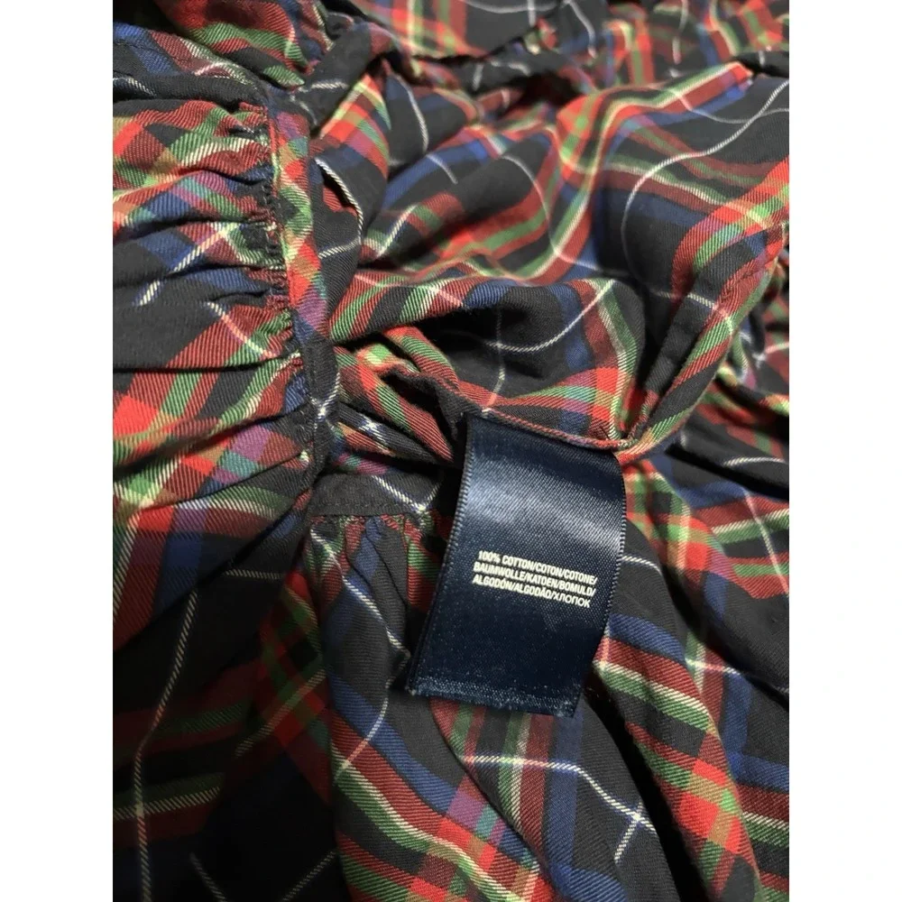 Ralph Lauren Plaid Girls 6 Drop Waist Dress‎ Multicolor Long Sleeve Cotton